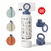 Bouteille d'eau en acier inoxydable Everich avec couvercle magnétique, capacité accrue, bouteille de voyage isotherme réutilisable