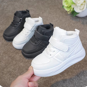 Chaussures de sport en gros taille 26-37, baskets montantes pour filles, plateforme blanche, mode - Product Image 2