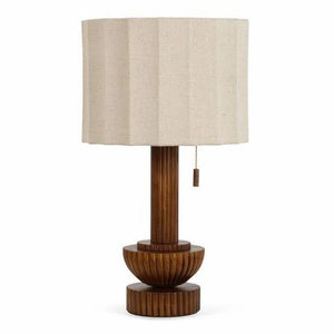 French Retro Style Wooden Table <b>Lamp</b> E27 <b>LED</b> <b>Light</b> Source For Bedroom Living Room Study - Product Image 3