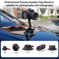 Montaje de ventosa para cámara, montaje de coche para grabación de vídeo En carrocería de coche, ventanas de barcos, cualquier superficie lisa Compatible con cámaras