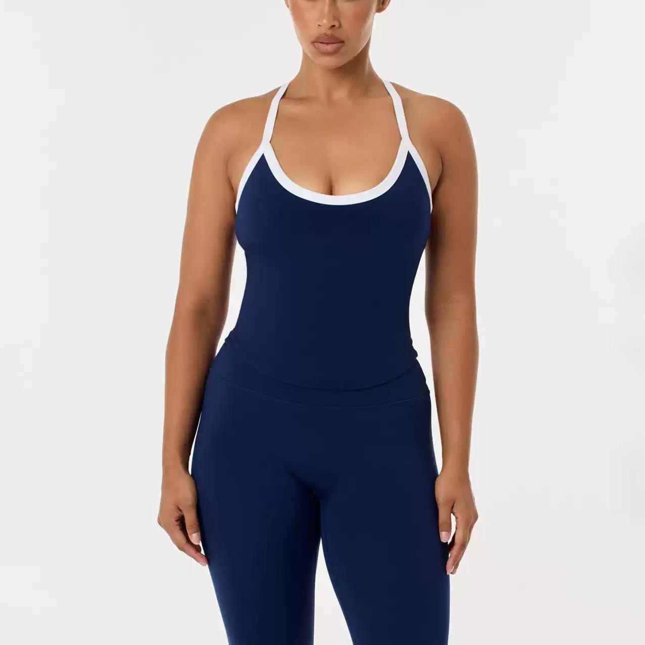 Top+leggings-Azul marino