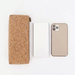 Bolsa de Almacenamiento de Cosméticos Ecológica de Madera, Tela y Corcho con Cierre y Logotipo Personalizado, Regalo Promocional - Product Image 3