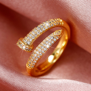 Anello Aperto Regolabile dal Design Semplice per Donne - Product Image 1