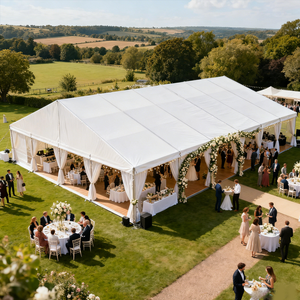 Tentes de réception de grande taille pour 200 personnes, applications polyvalentes, résistantes aux UV, cadre en alliage d'aluminium, PVC, tentes de mariage - Product Image 6