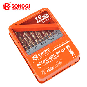 Jeu de forets hélicoïdaux professionnels SONGQI 13, 19, 25 pièces en cobalt, qualité M35, dans un étui métallique sécurisé, pour alliages, céramiques, composites - Product Image 6