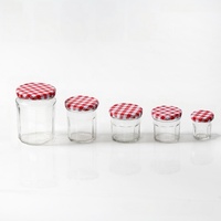 Bocaux de confiture de fruits en conserve, pots de miel scellés, pots de nid d'oiseau, pots de caviar de poisson et bouteilles en verre scellées pour portionnement individuel