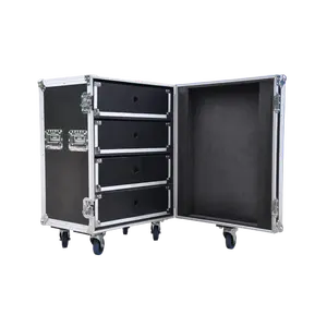 Fabriek Directe Verkoop Draadloze Mic Flightcase 2u Flightcase Handvat Flightcase Vergrendelt Bagagetasaccessoires