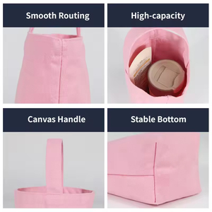 Bolsa de Mano de Lona de Algodón Plegable Ecológica al por Mayor para Mujer, Mini Bolsa de Compras Reutilizable con Diseño Personalizado y Logotipo - Product Image 2