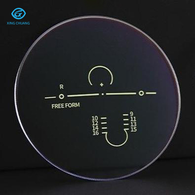High Quality a Grade Progressive 1.67 SHMC AR Coated Aspheric Optical Lenses Fast Production Green Coating Blue Cut Optic Lens