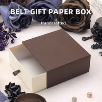 Vente en gros de boîtes cadeaux en papier kraft gaufré faites à la main pour cadre photo et bougie