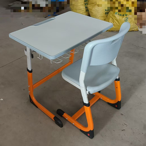 Muebles Escolares, Conjunto de Escritorio y Silla Individual para Estudiantes Universitarios, Conjunto de Escritorio y Silla Moderno de MDF para Escuelas - Product Image 5