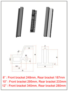 מקצועי אודיו אבזר שלב רמקול חלקי 3 נקודת סוג קו מערך רמקול bracket ערכת 8, 10, 12 אינץ עף פגוש מסגרת - Product Image 6