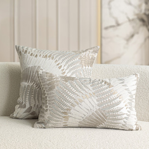 <span class=keywords><strong>Housse</strong></span> de <span class=keywords><strong>coussin</strong></span> de style Mohicans, <span class=keywords><strong>housse</strong></span> de <span class=keywords><strong>coussin</strong></span> en satin jacquard de luxe avec motif plumes/ - Product Image 2