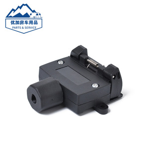 7 Pin <b>12V</b> Connector <b>Socket</b> Black Plastic Flat Trailer RV Truck Cable Accessory - Product Image 3
