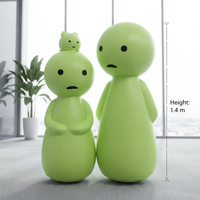 Poupée gonflable Smiski en PVC personnalisée, figurine de dessin animé qui brille dans le noir, ensemble en vente