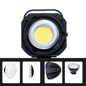 YQ-300S <span class=keywords><strong>Lampe</strong></span> COB de photographie à puissance réelle de 200 W, corps en métal aluminium, commande à distance par bouton, lumière bicolore pour studio photo et vidéo - Product Image 3