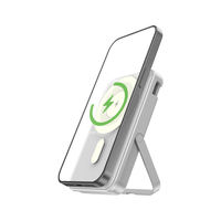 Chargeur portable 3 en 1 10000 mAh 15W Banque d'alimentation magnétique sans fil avec support de téléphone USB-C PD 22.5W Charge rapide Batterie externe