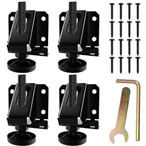 Patas ajustables para gabinetes, paquete de 4, de acero, de fácil instalación, para patas de muebles - Product Image 1
