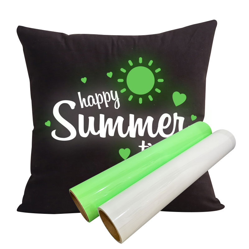 Высококачественный полиуретановый светящийся переводной винил, светящийся в темноте, переводной винил для одежды, футболки