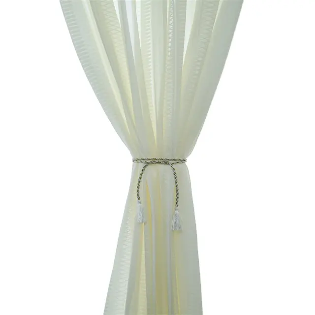 Cortinas de cortina de tul bambú transparente suministros de fábrica estilo Natural blanco al aire libre ventana francesa Simple listones de bambú