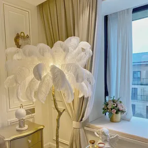 Luxus Straußen feder Baum stehen LED Stehle uchte für zu Hause Wohnzimmer Dekoration
