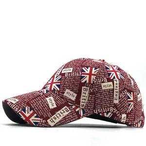 Mode Retro Print Graffiti Union Jack Flagge Sonnenhut Designer Marke British England Sport Baseball Cap