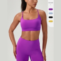 Haut de sport personnalisé pour femme, respirant et confortable, dos nu, avec bretelles croisées réglables, idéal pour la gym, le yoga et l'entraînement