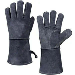 Перчатки для барбекю Ozero EN407, кожаные противопожарные кухонные перчатки 932f для духовки, экстремальная термостойкость, для барбекю