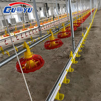Équipement d'élevage avicole et zootecnhique pour fermes avicoles : Machine d'alimentation, Système de ligne d'alimentation et d'abreuvement automatique pour poulets de chair, très demandé