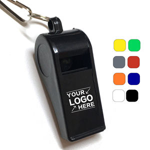 Sifflets colorés pour enfants en gros - Sifflets de sécurité en plastique personnalisés avec cordon de cou, faible MOQ pour les cadeaux de salons professionnels, les événements scolaires et les équipes - Product Image 1