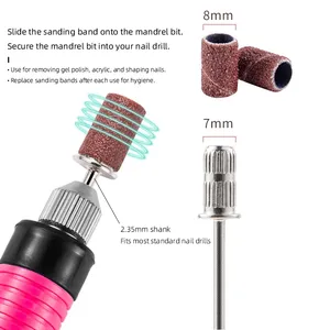 10pcs Nail Art Mandrel <b>Bits</b> 3/32" Shank Sanding Band <b>Drill</b> <b>Bits</b> for Nail <b>Drill</b> Manicure Tools Pedicure Nail <b>Drill</b> Accessories - Product Image 4