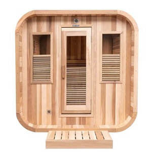 Tradizione su misura del cedro rosso Mini cubo all'aperto stanza Sauna <span class=keywords><strong>casa</strong></span> 4 persone Sauna - Product Image 1