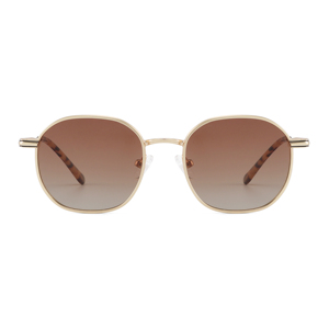 Gafas de Sol Ovaladas de Metal con Lentes Degradados Marrones, Estilo Retro, Unisex, Protección Solar - Product Image 6