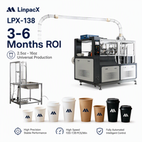Macchina Automatica LinpacX LPX-138 per la Produzione di Bicchieri e Piatti di Carta, Prezzo di Fabbrica Cinese per la Produzione di Bicchieri Monouso