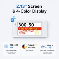 Label Rak Elektronik 2.9 Inci 3-Warna BWR BLE 5.0 296x128 E-Paper ESL Label Harga Digital untuk Kosmetik & Farmasi