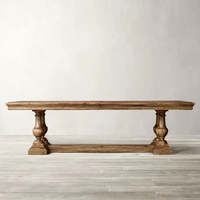 Eichen-Vintage-Massivholz Rechteckiger Esstisch Französischer Landhausstil Vintage Großer Langer Tisch Konferenztisch Maßgefertigte Möbel