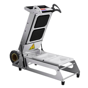 Machine de scellage manuelle Yunqingtech pour barquettes alimentaires carrées en plastique, idéale pour la restauration rapide et les boîtes à lunch - Product Image 1