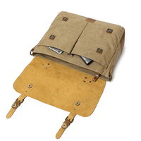 Sac fourre-tout en toile en gros, grand sac à bandoulière décontracté, sacoche pour ordinateur portable, sacoche vintage en cuir véritable Crazy Horse pour hommes