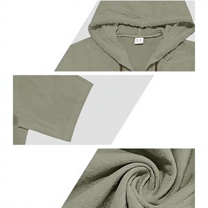 Men Solid Color Hooded Button-Up Shirt Set Elastic Waist Shorts Casual Summer Breathable Polyester/Cotton 200g Knitted Fabric - Product Image 5