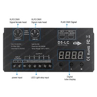 Atenuadores Digitales LAMPOW DMX512 de Alta Calidad con Pantalla Digital, Decodificador Monocromático RGB/RGBW de 1/3/4/5 Canales, 12-24V, Carga Máxima de 600W