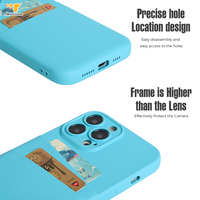 Étui de téléphone en TPU de haute qualité avec porte-cartes, support et fente pour cartes de visite, étui portefeuille pour iPhone, accessoire de téléphone portable antichoc