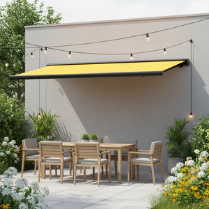 Toldo Retráctil Eléctrico Enrollable con Lona de Acrílico/Poliéster, Diseño Moderno y Lujoso <span class=keywords><strong>para</strong></span> Patio Exterior, Terraza y Porche - Product Image 3