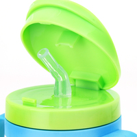 Bouteille d'eau pour bébé en plastique sans BPA, design personnalisé, avec paille, style minimaliste, capacité de 330 ml, pour la rentrée scolaire