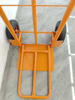Carretilla de mano de acero de alta resistencia con dos ruedas, neumáticos, para transporte de carga en almacenes y construcción, tipo Tiger Cart