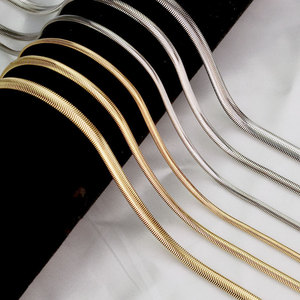 Flat Snake Chain Titanium Steel Necklace 3.0mm Stainless Steel Unisex Gift Jewelry Fashion Chains Necklaces - Product Image 2