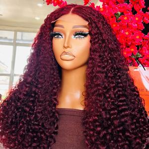 ผมบราซิล Mavis SDD สำหรับวิกผมลอนบ๊อบปานกลางแบบผูกเชือกด้านหน้า โปร่งใส ดับเบิ้ลดรอน HD ไฮไลท์ ผมแท้ Remy - Product Image 1