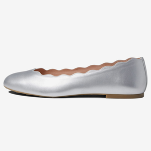 Chaussures de ballet plates pour femmes en cuir véritable de mode de luxe personnalisées de conception originale - Product Image 4