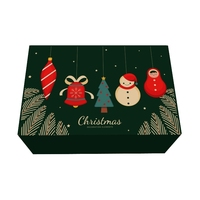 Boîte d'emballage personnalisée en carton ondulé pour chaussettes et fourrures, emballage de Noël recyclable avec estampage à chaud doré et logo évanescent