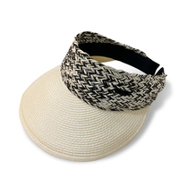 Chapeau de soleil de haute qualité pour femme, à large bord, en paille tressée, à dessus ouvert, qui affine le visage, pour sports de plein air