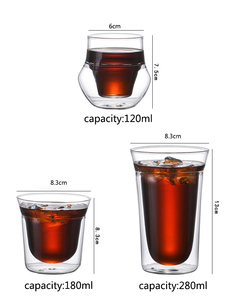 Tazas de Vidrio de Doble Pared de Borosilicato Resistentes al Calor y Aisladas, en Varios Tamaños, para Café Latte, Americano y Helado - Product Image 6